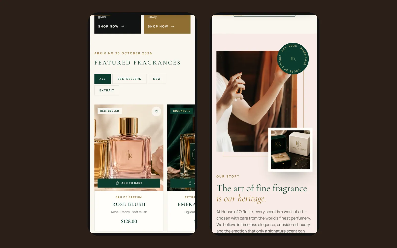 House of Orosie: Mobile: featured and story
