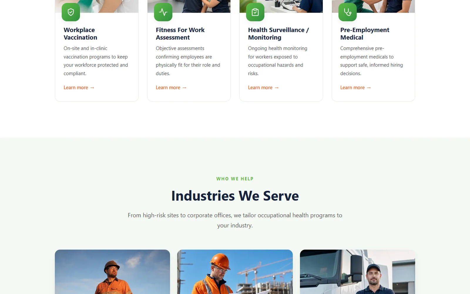 Occufam Medical Website: Why employers choose Occufam